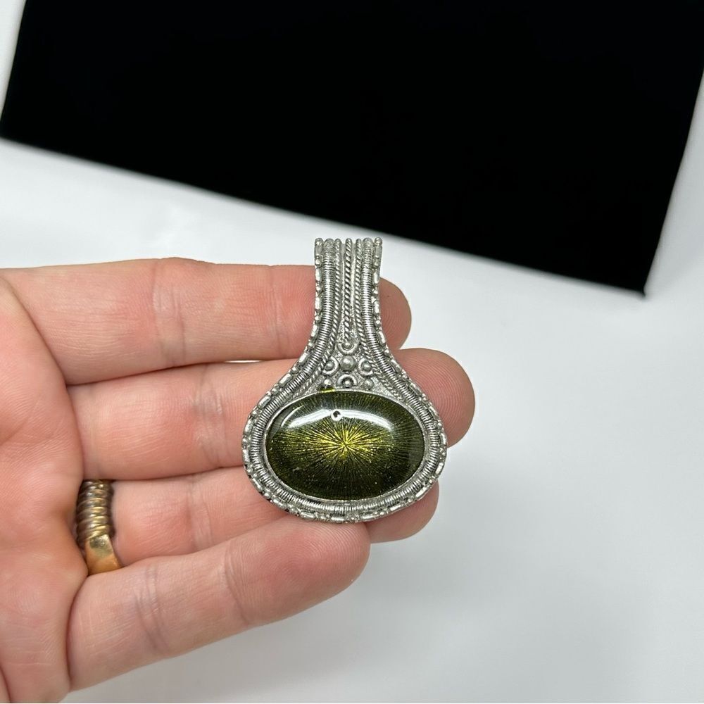 Nice green enamel pendant